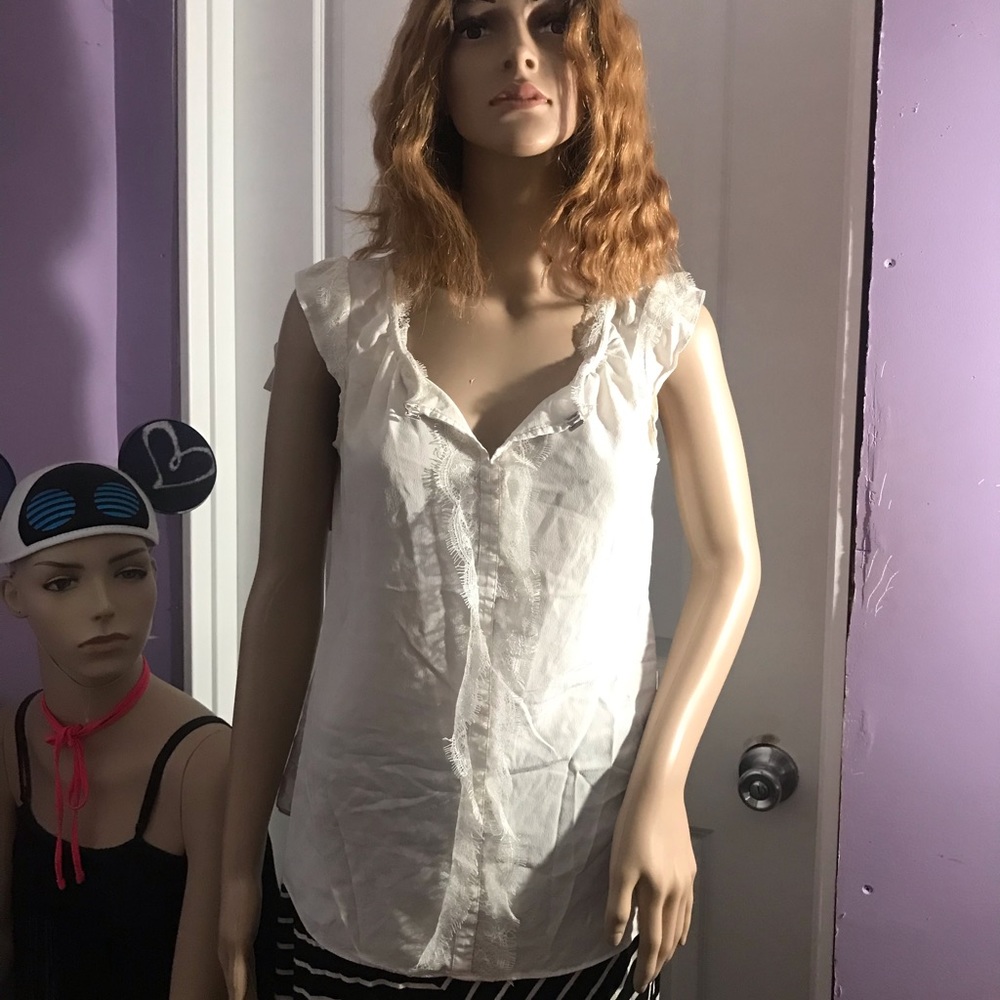 White House | Black Market Cream Top